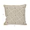 Hello Honey® 18" x 18" Hand-Woven Diamond-Pattern Crotchet Reclaimed Cotton Pillow